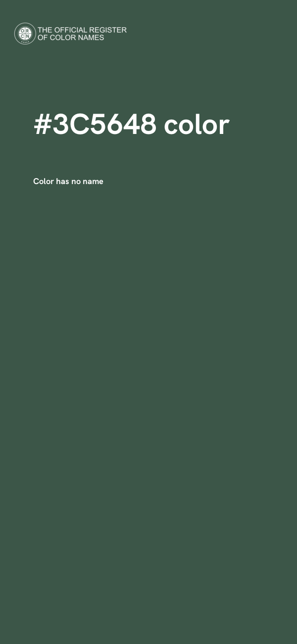 #3C5648 color image