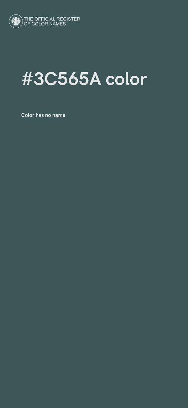 #3C565A color image