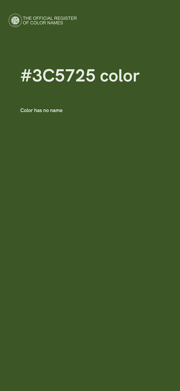 #3C5725 color image