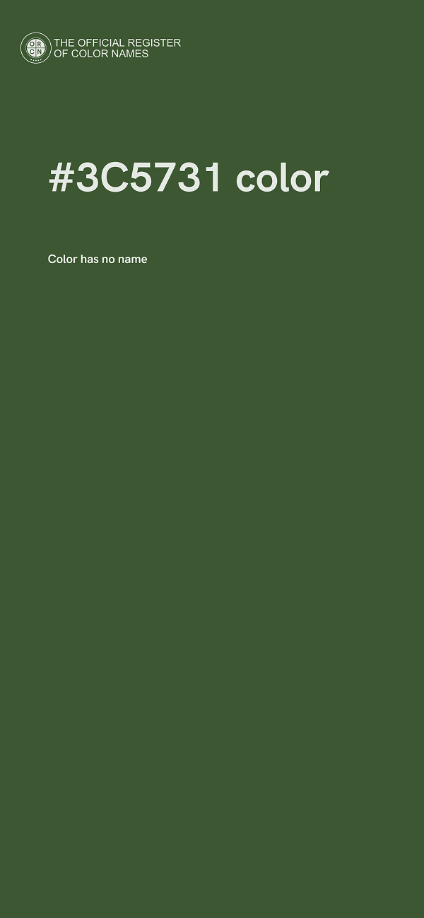 #3C5731 color image