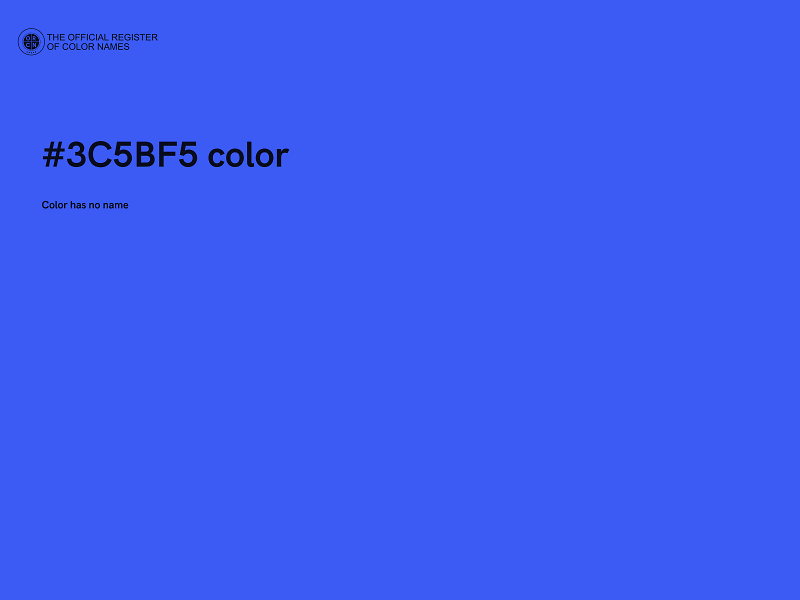 #3C5BF5 color image