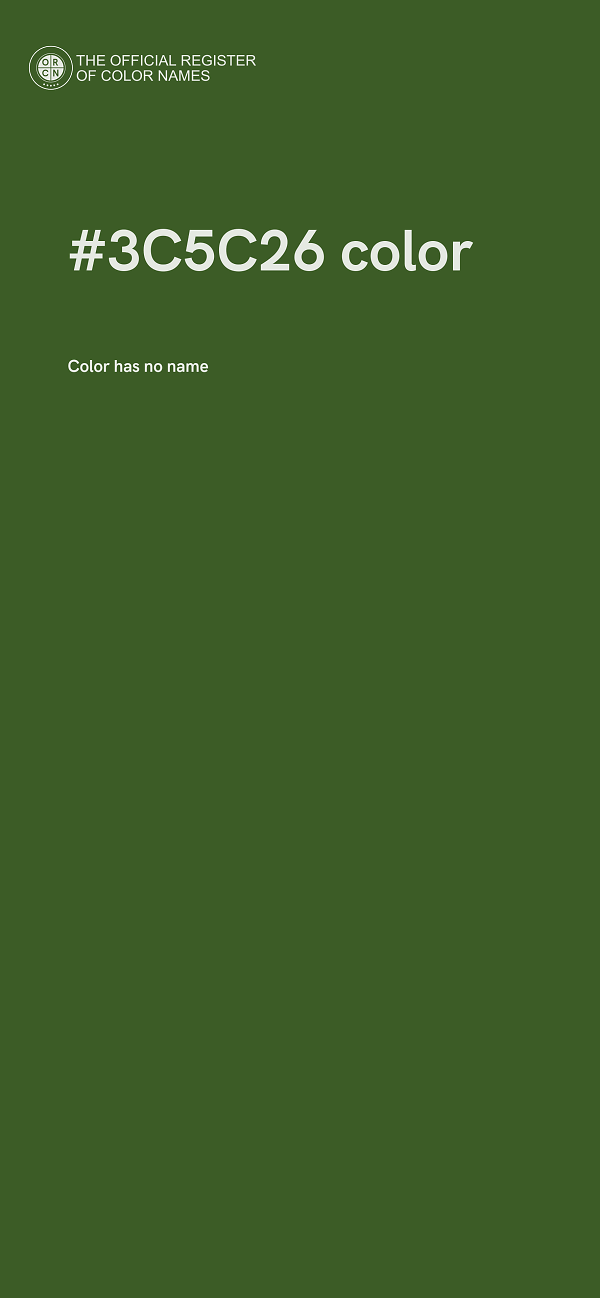 #3C5C26 color image