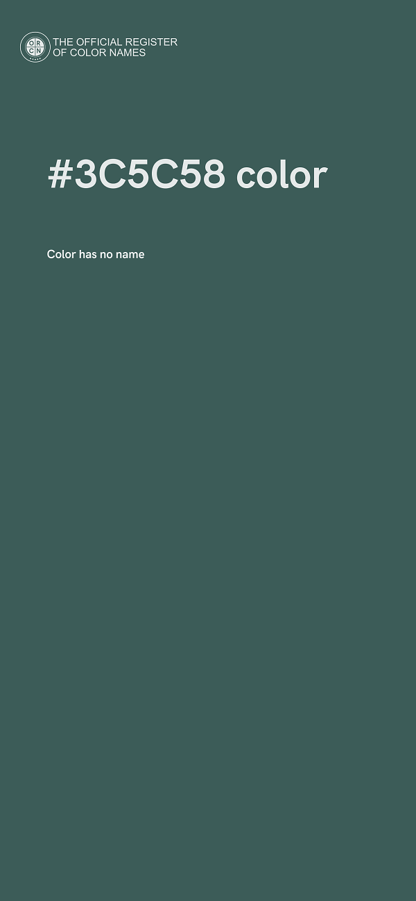 #3C5C58 color image