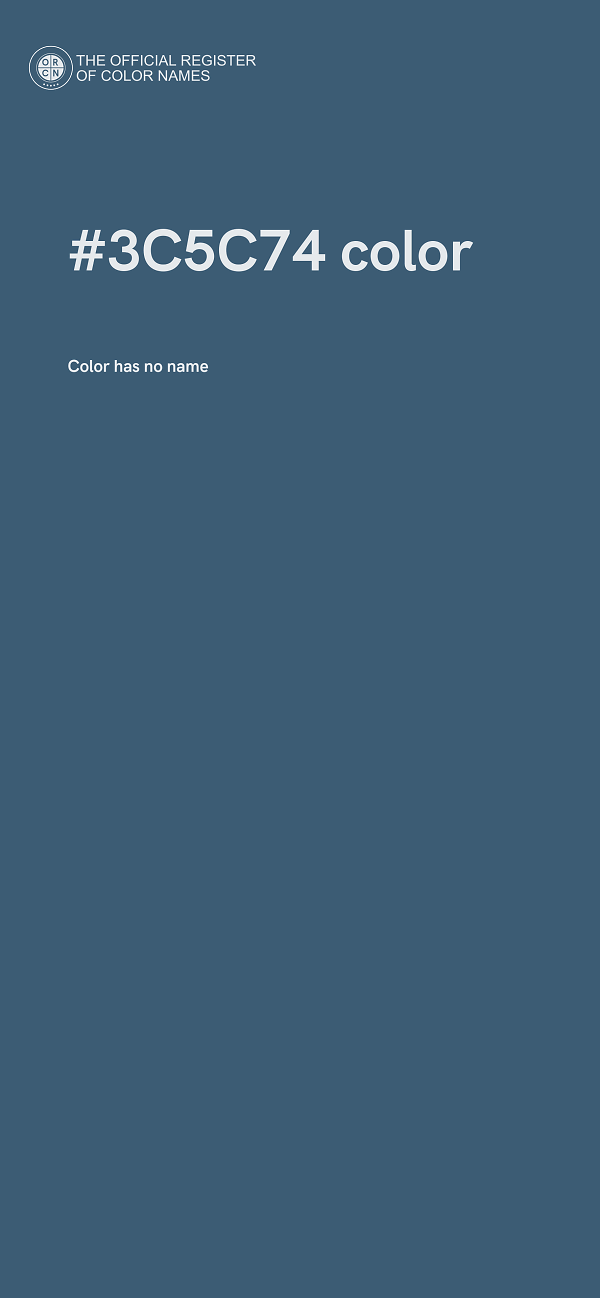 #3C5C74 color image