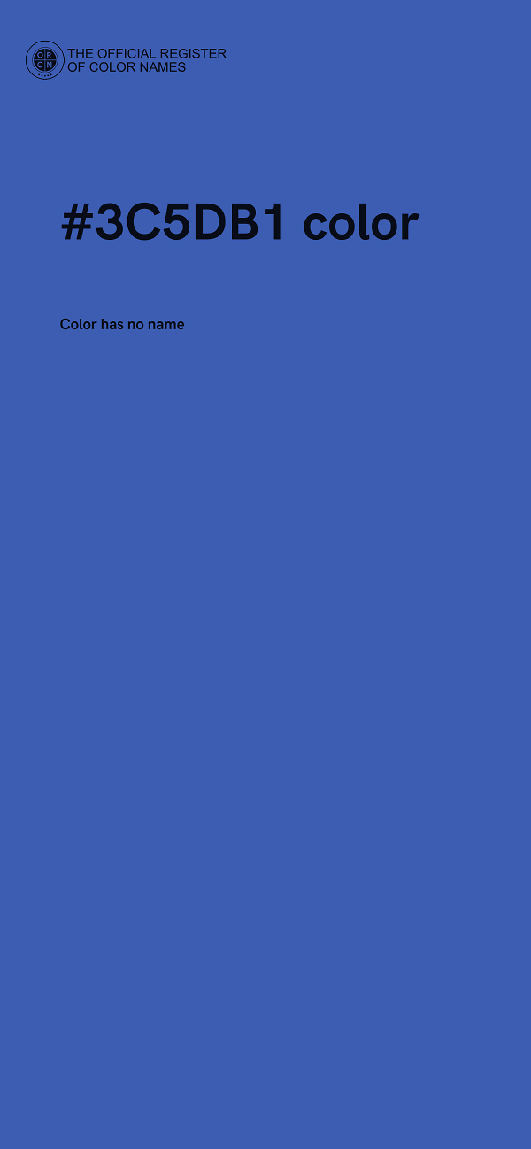 #3C5DB1 color image