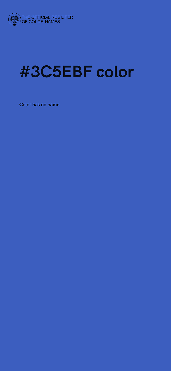 #3C5EBF color image
