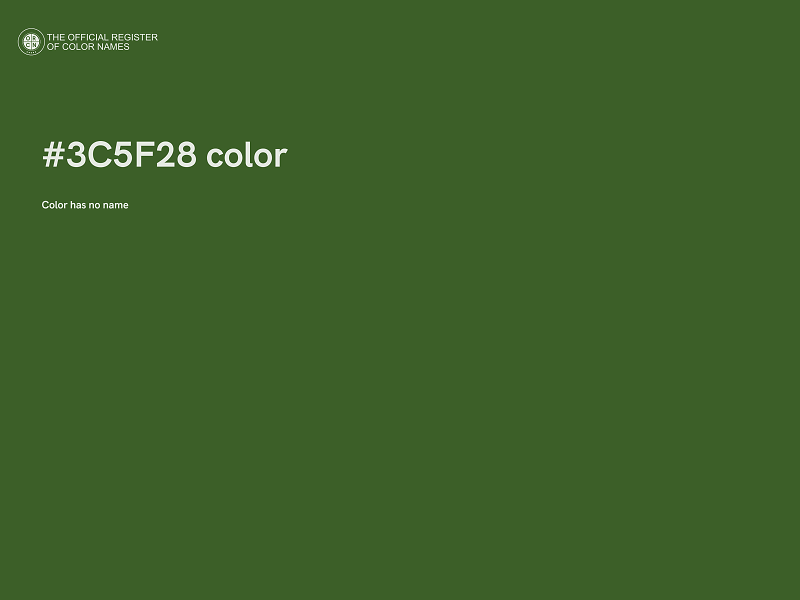 #3C5F28 color image