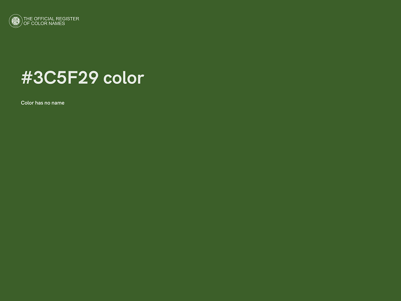 #3C5F29 color image