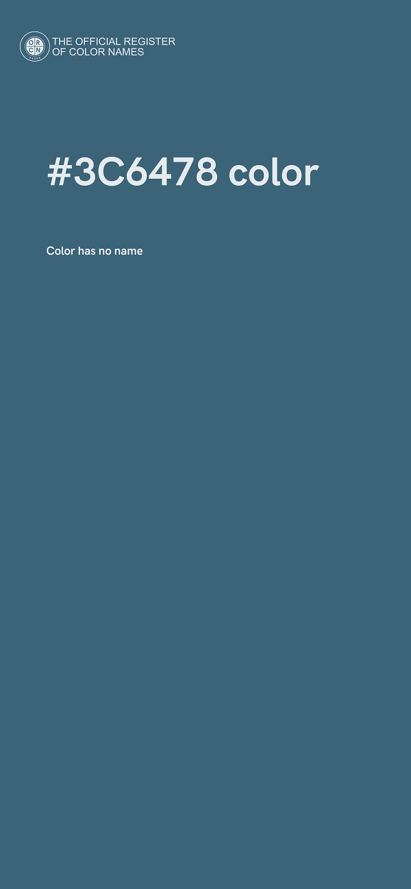 #3C6478 color image