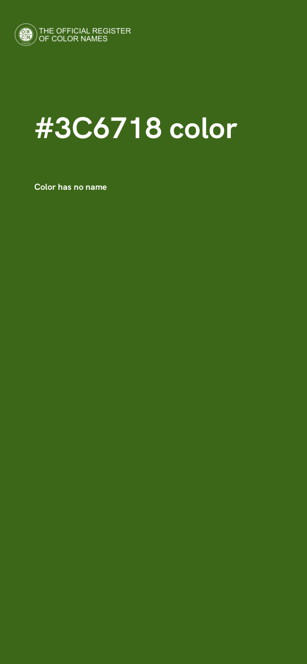 #3C6718 color image