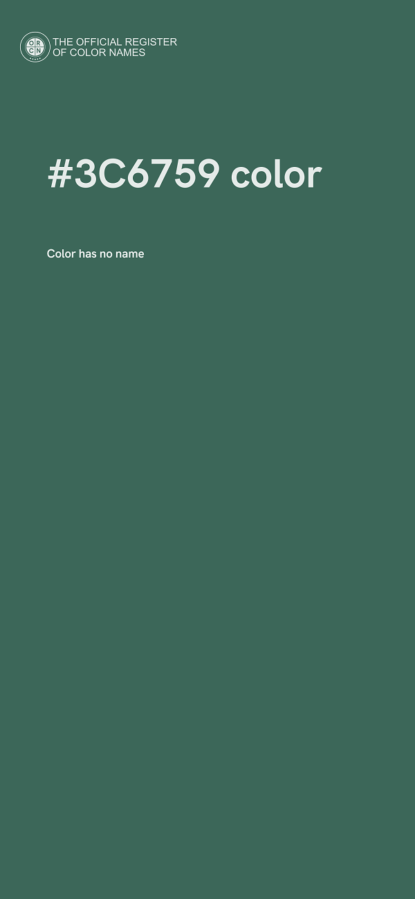 #3C6759 color image
