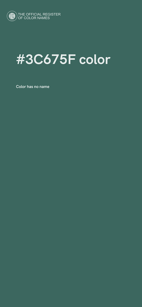 #3C675F color image