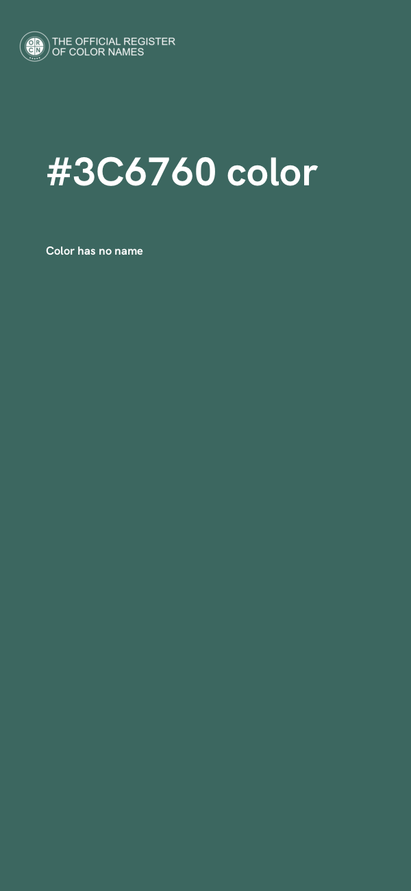 #3C6760 color image