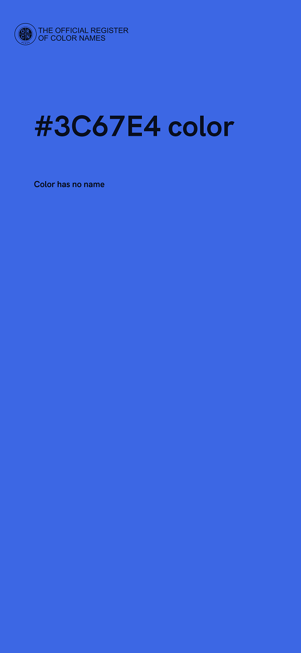 #3C67E4 color image