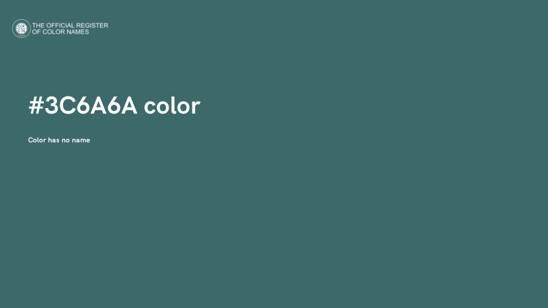 #3C6A6A color image