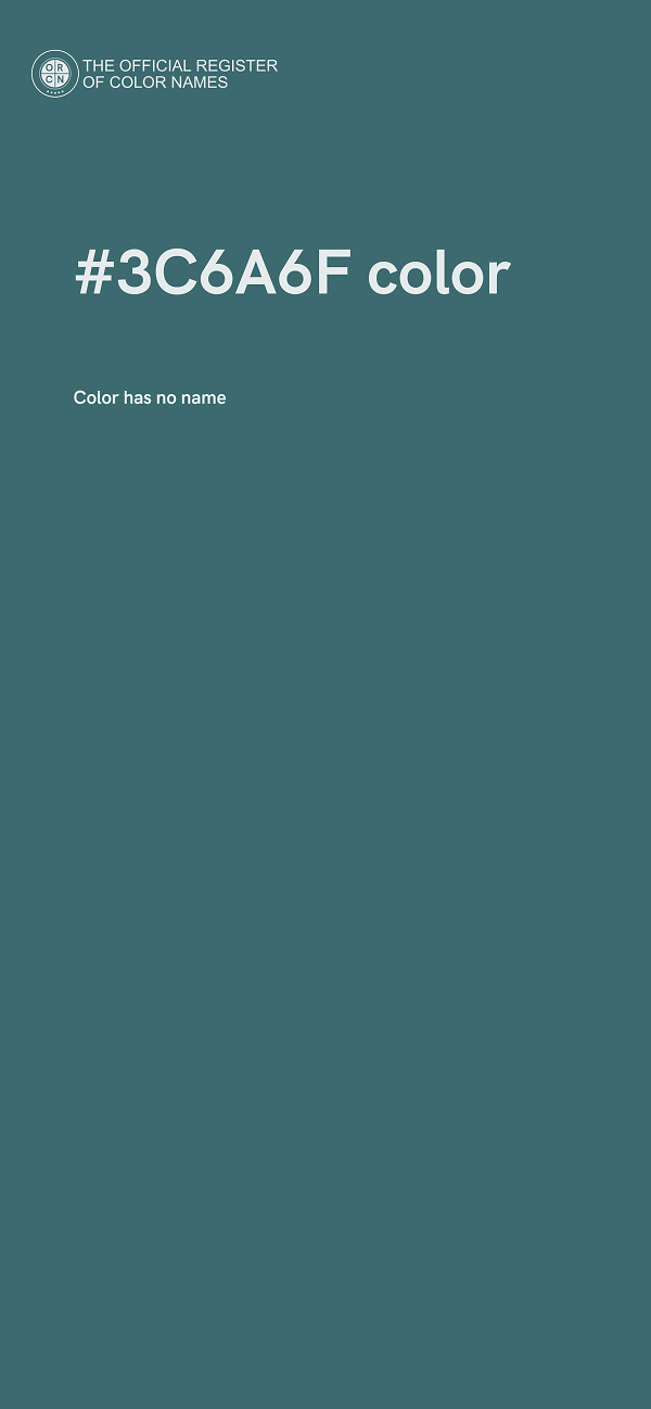 #3C6A6F color image