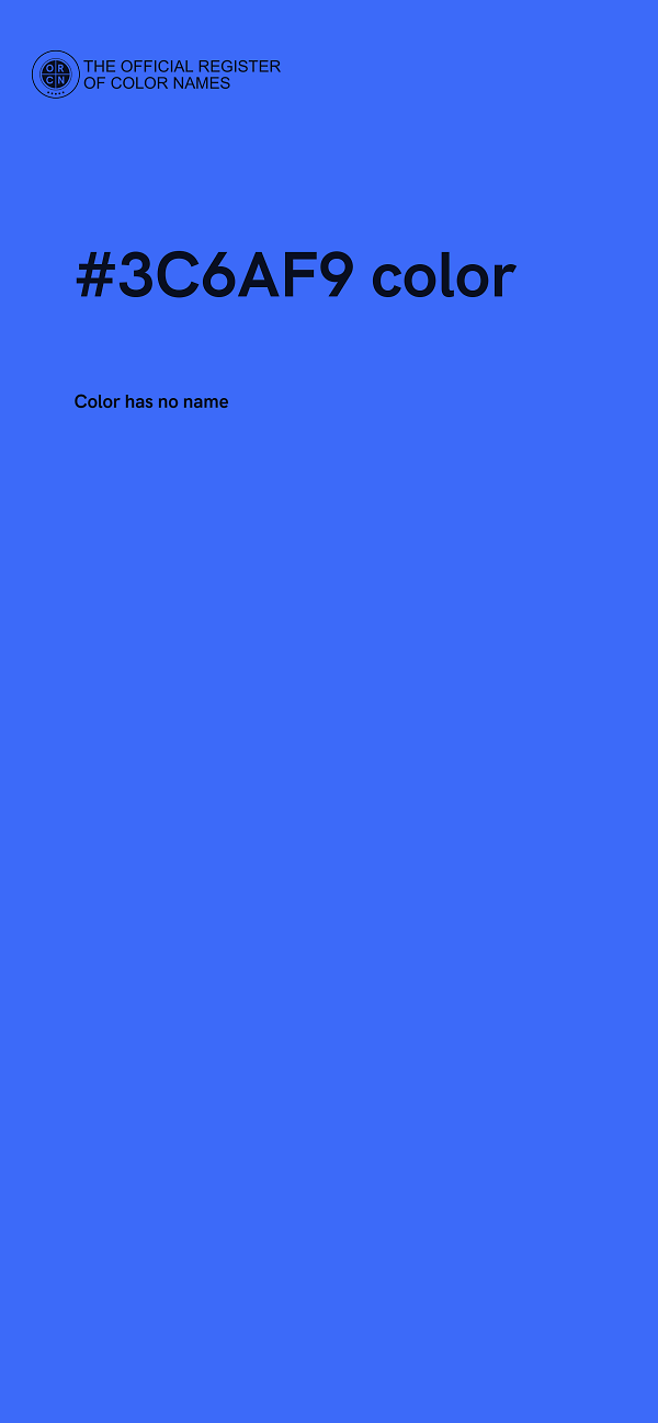 #3C6AF9 color image