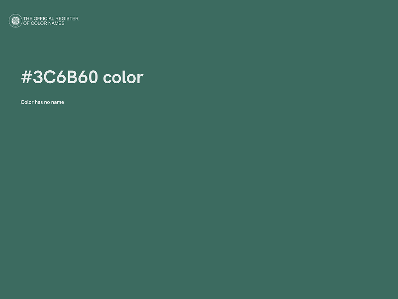 #3C6B60 color image