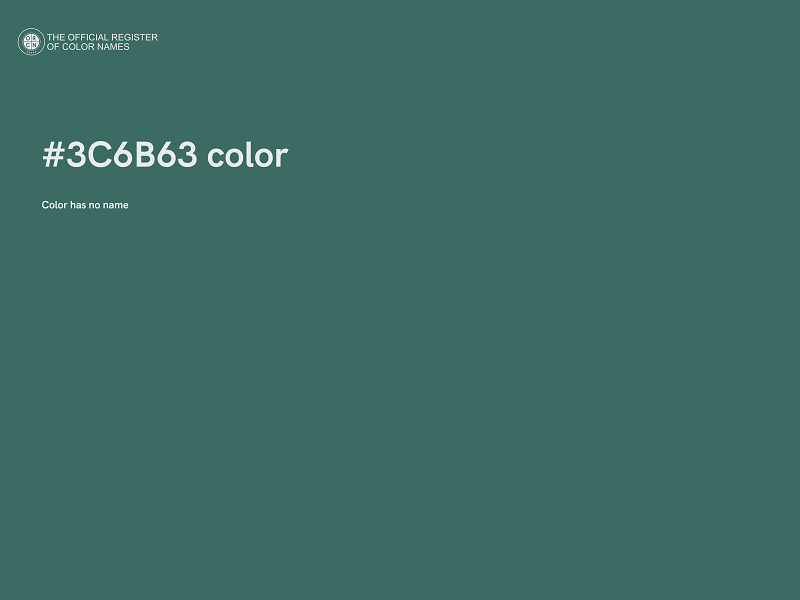 #3C6B63 color image