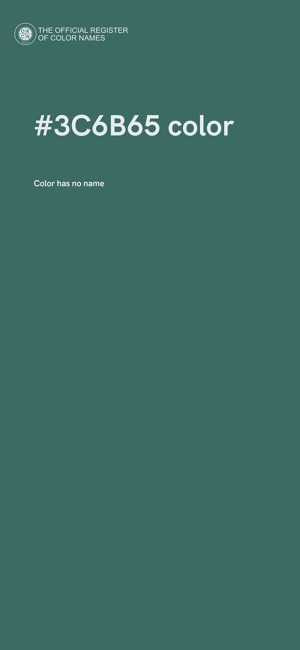 #3C6B65 color image