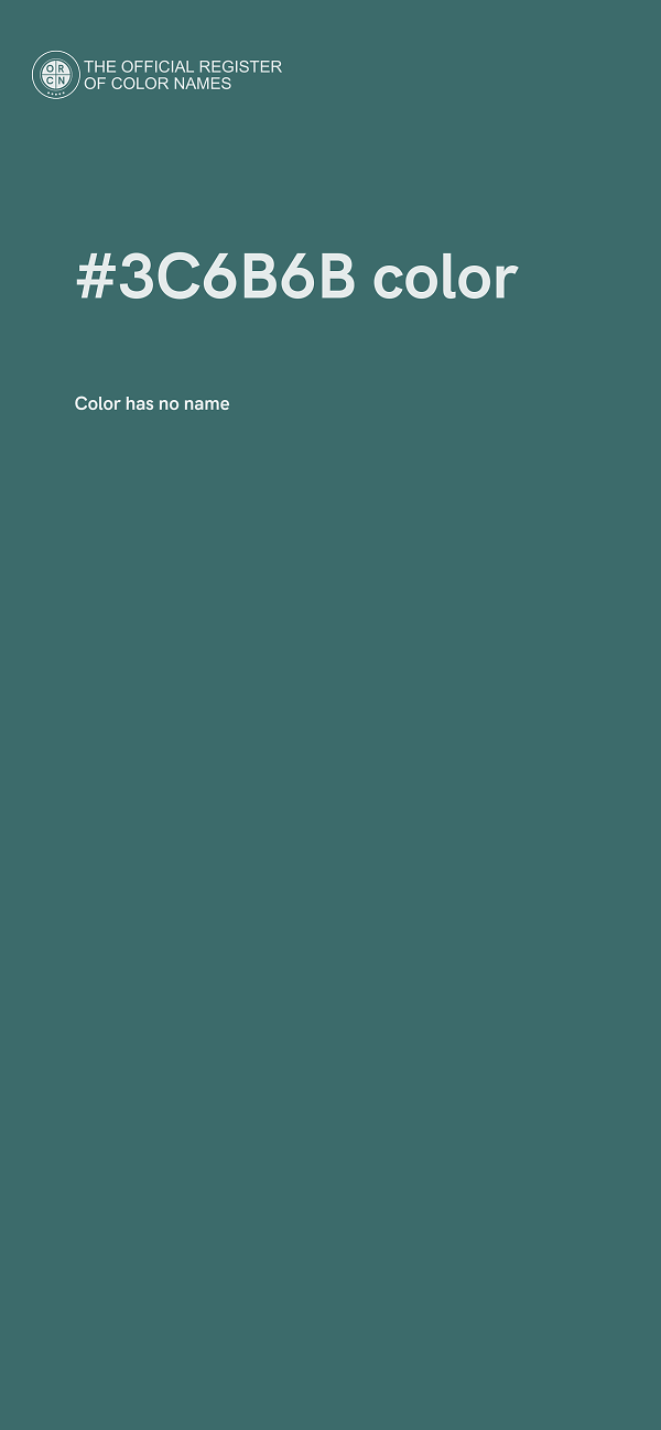 #3C6B6B color image