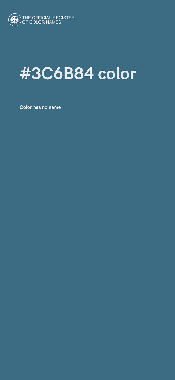 #3C6B84 color image