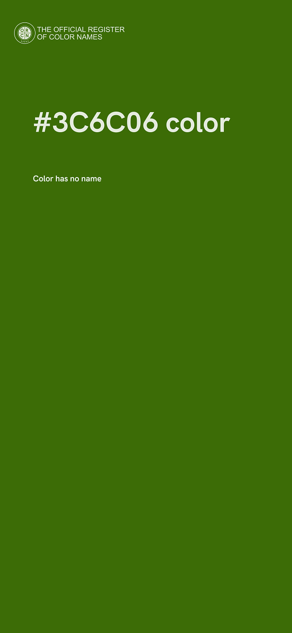 #3C6C06 color image