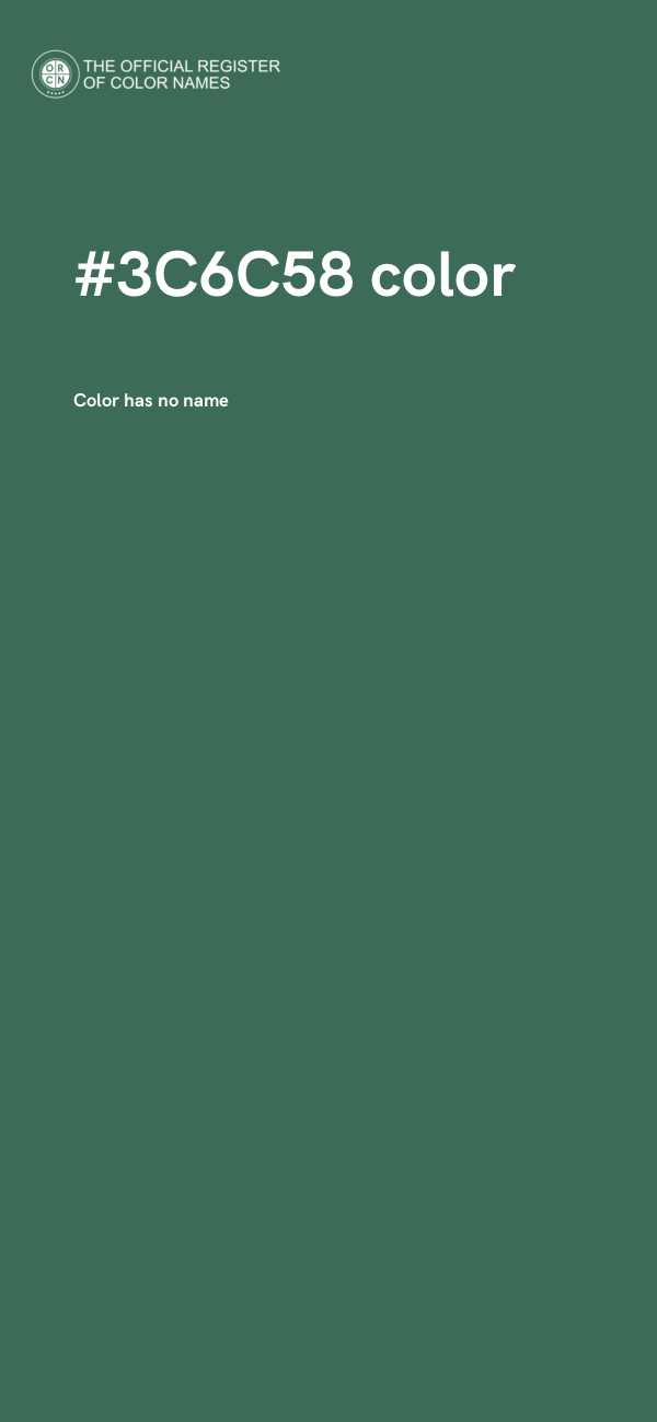 #3C6C58 color image