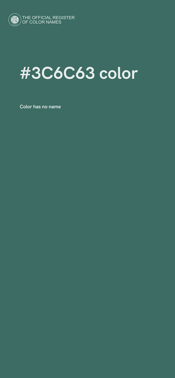 #3C6C63 color image