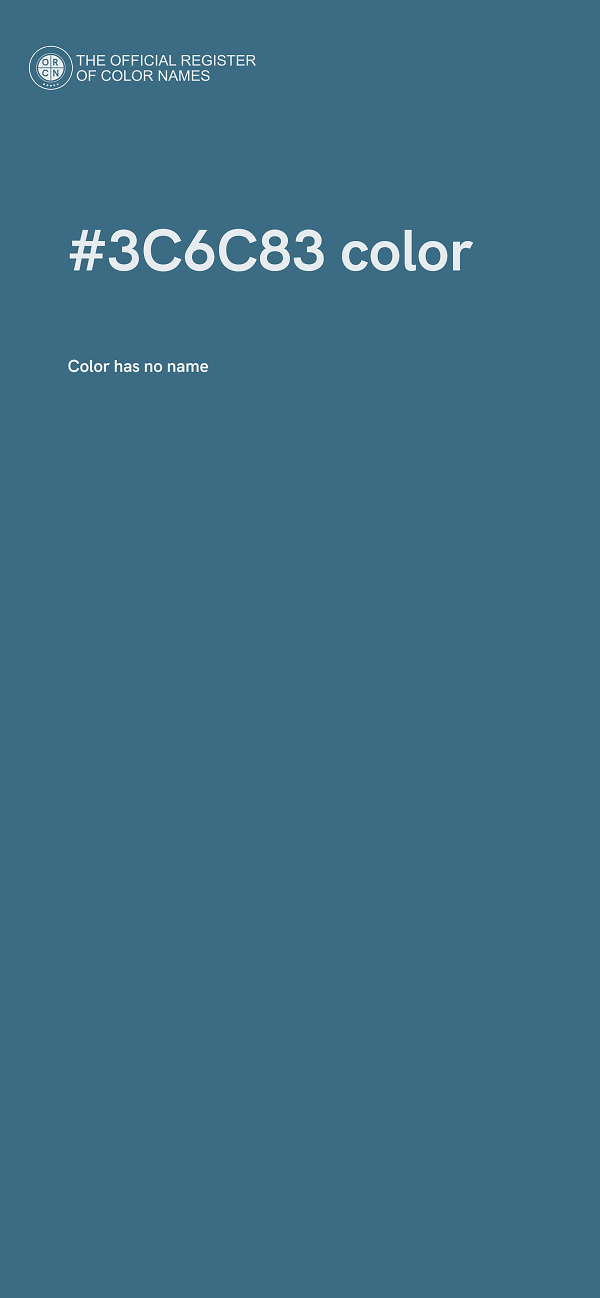 #3C6C83 color image
