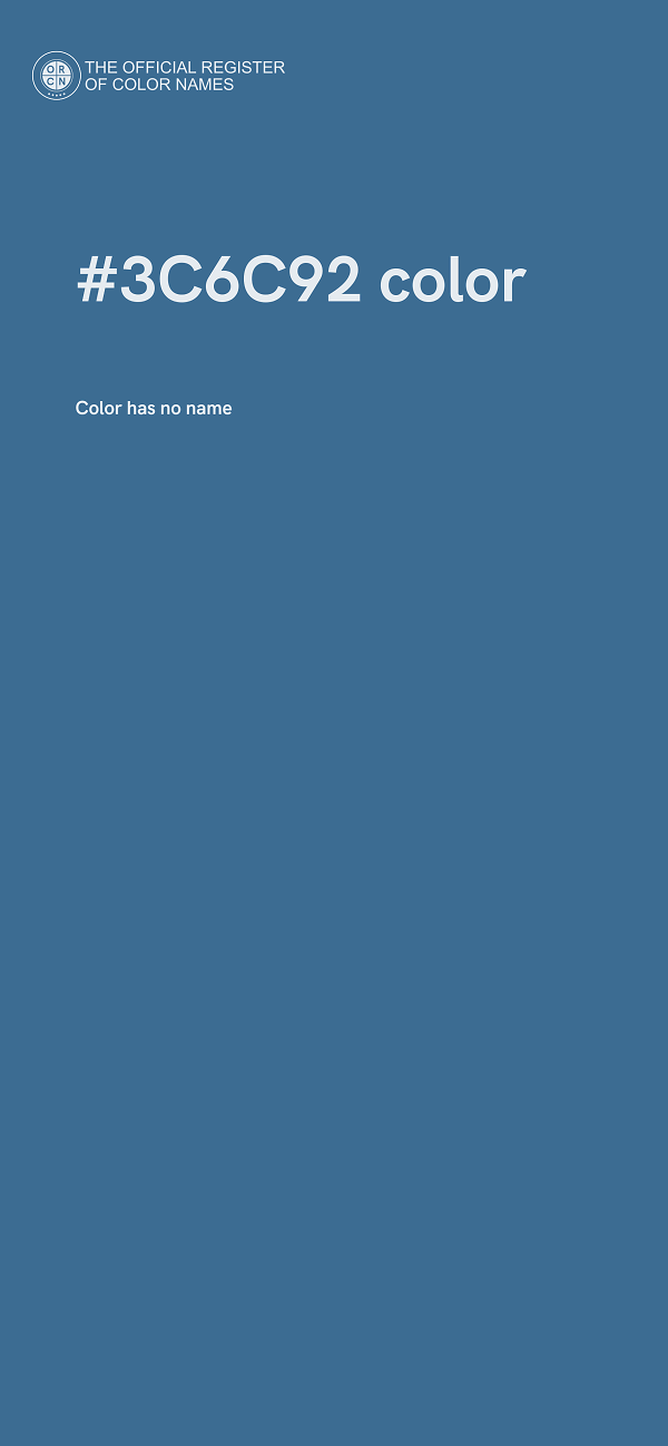 #3C6C92 color image