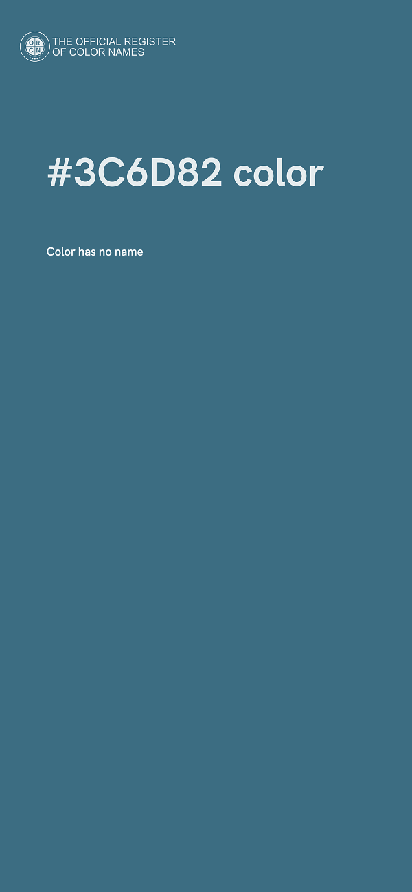 #3C6D82 color image