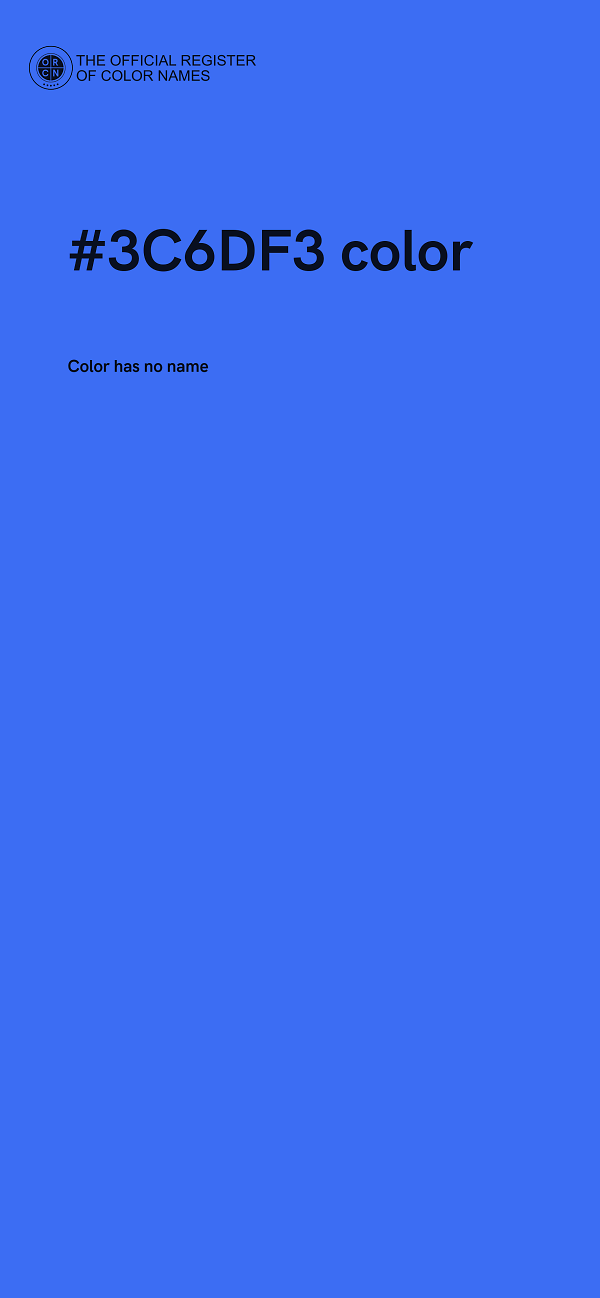 #3C6DF3 color image