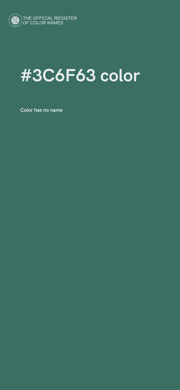 #3C6F63 color image