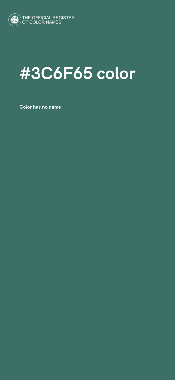 #3C6F65 color image