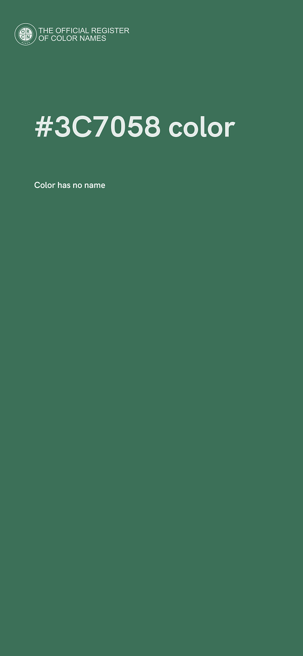 #3C7058 color image