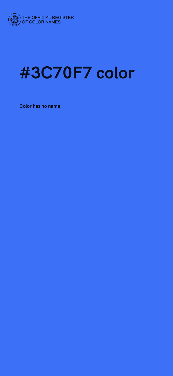#3C70F7 color image