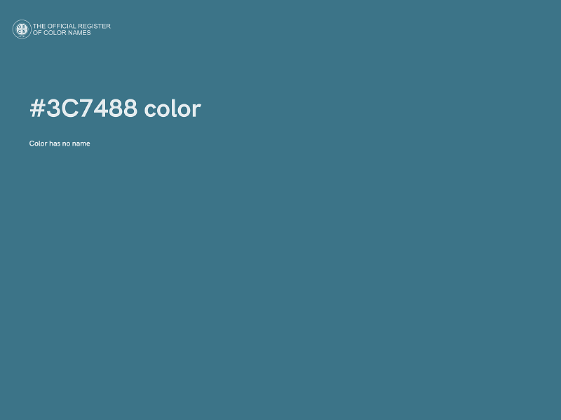#3C7488 color image