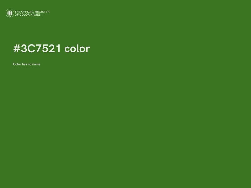 #3C7521 color image