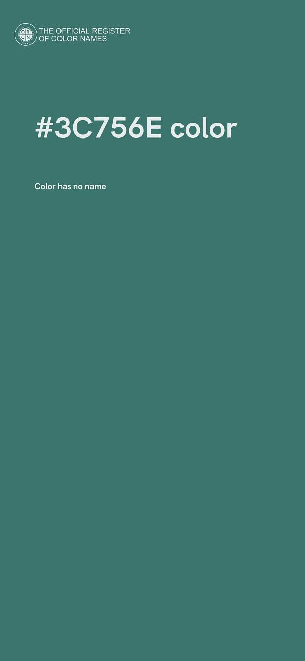 #3C756E color image