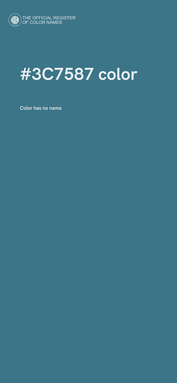 #3C7587 color image