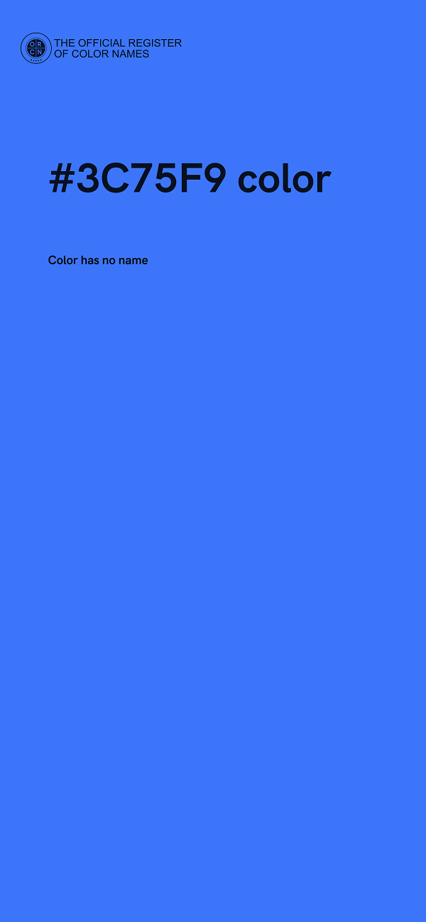 #3C75F9 color image