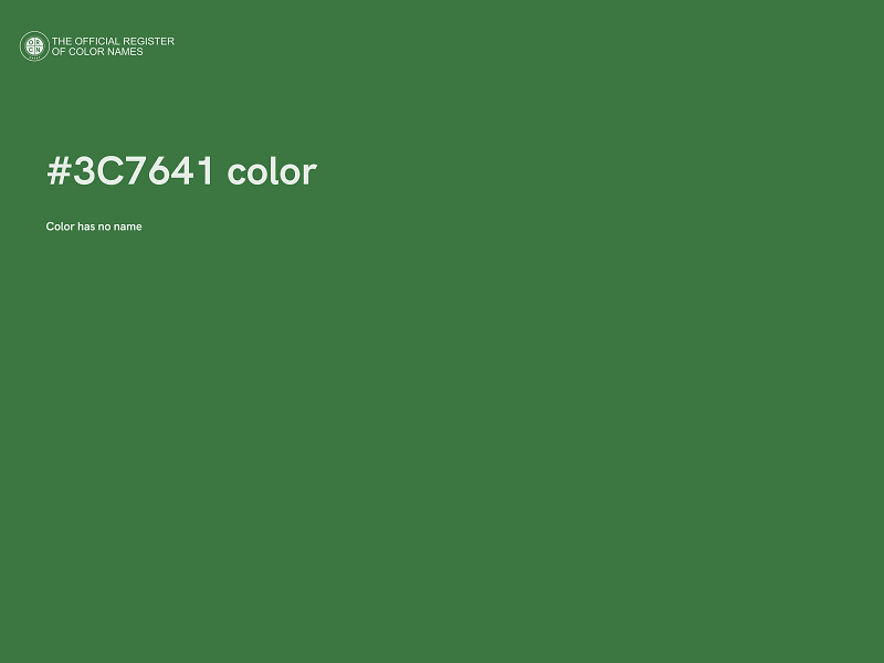 #3C7641 color image