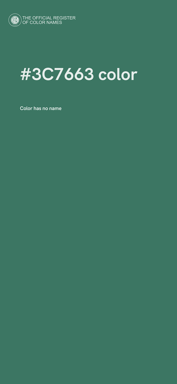 #3C7663 color image