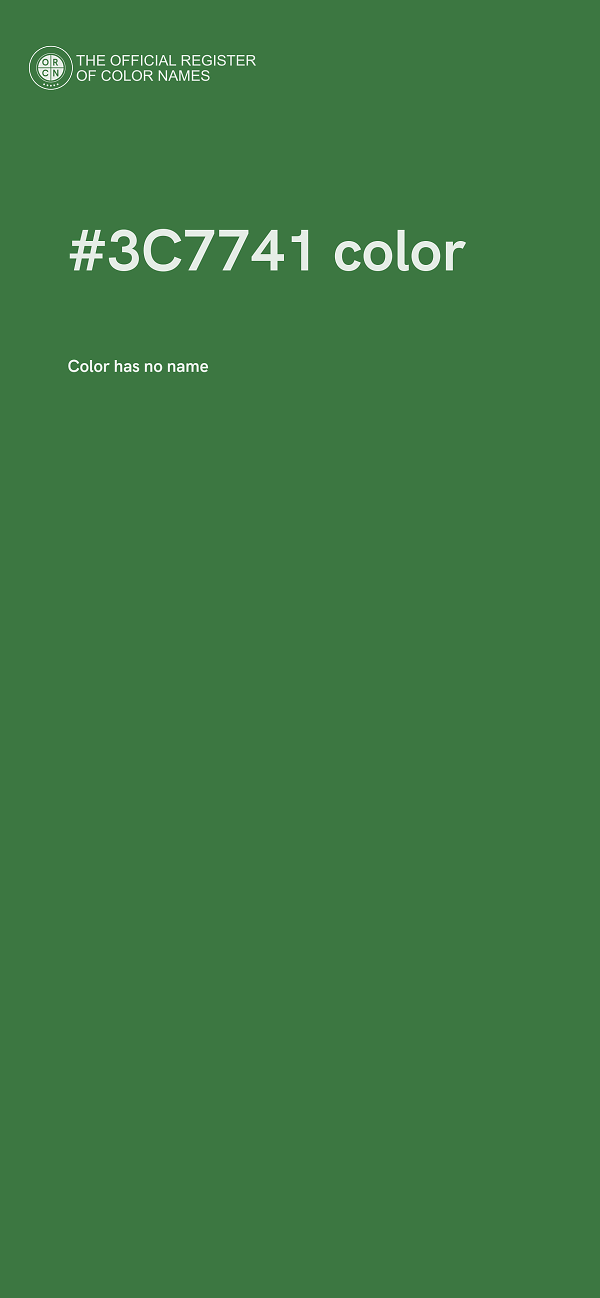#3C7741 color image