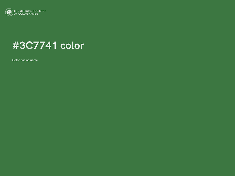 #3C7741 color image