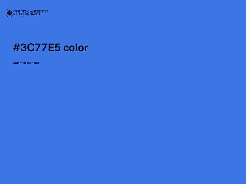 #3C77E5 color image