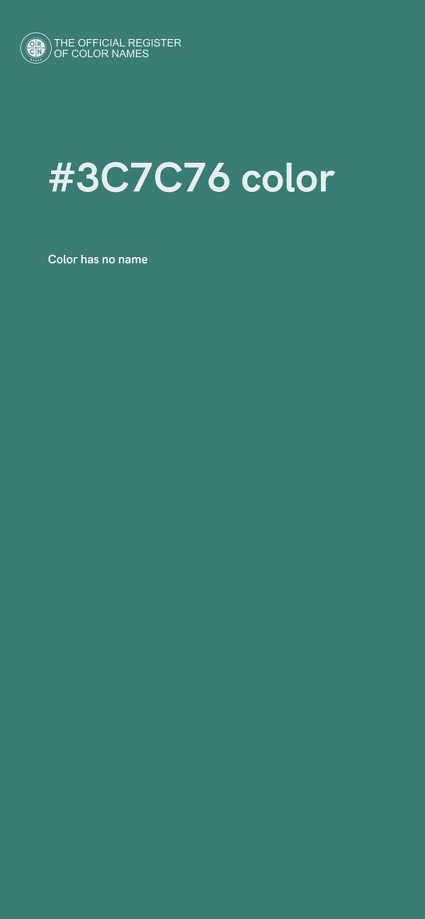 #3C7C76 color image