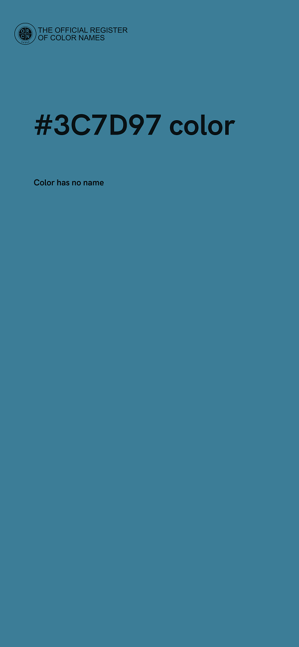 #3C7D97 color image