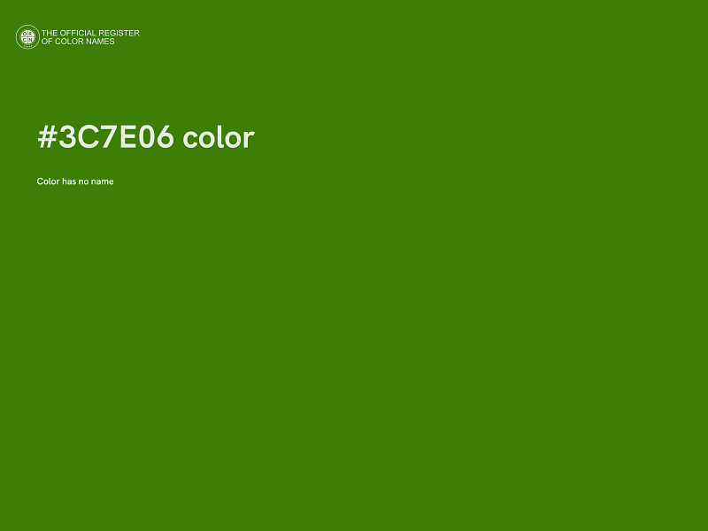 #3C7E06 color image